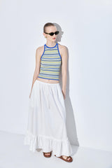 Ribbed Crew Neck Tank Top
