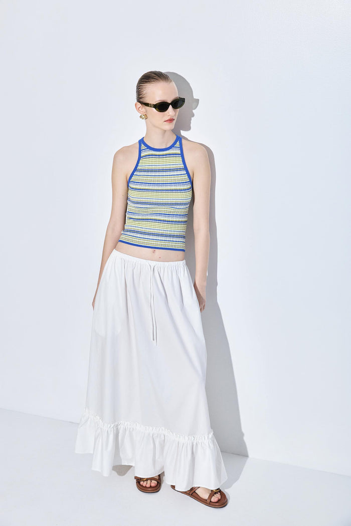 Ribbed Crew Neck Tank Top