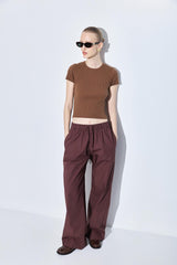 Ribbed Crew Neck Tee