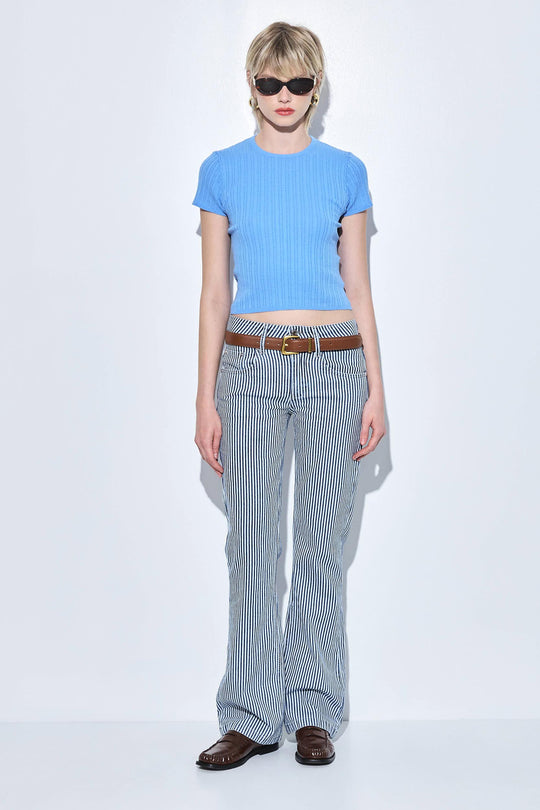 Ribbed Crew Neck Tee