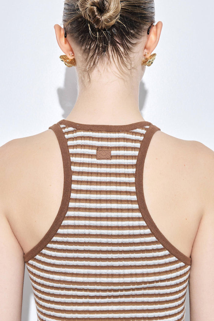 Ribbed Crew Neck Tank Top