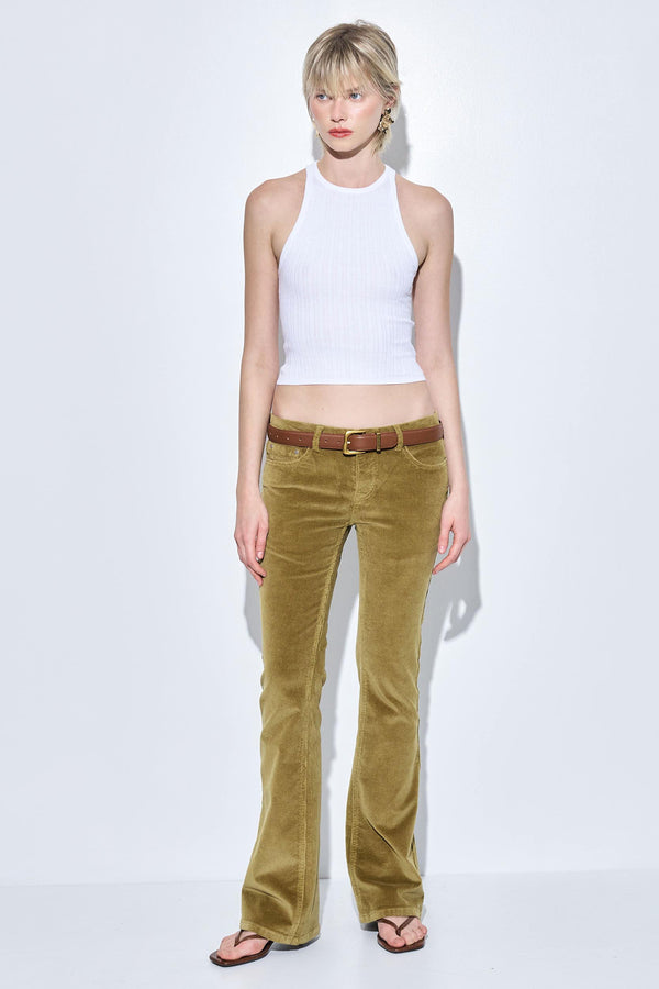 Ribbed Crew Neck Tank Top