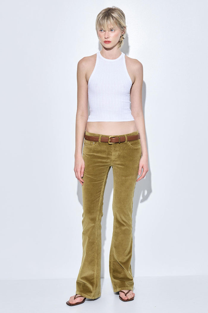 Ribbed Crew Neck Tank Top