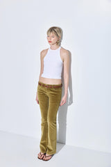Ribbed Crew Neck Tank Top