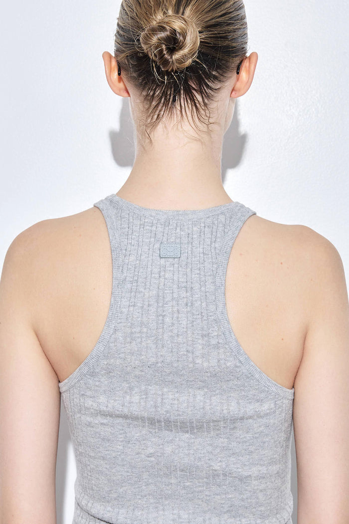 Ribbed Crew Neck Tank Top
