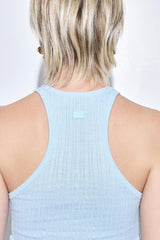 Ribbed Crew Neck Tank Top