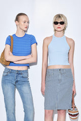 Ribbed Crew Neck Tee