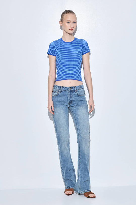 Ribbed Crew Neck Tee