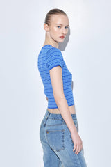 Ribbed Crew Neck Tee