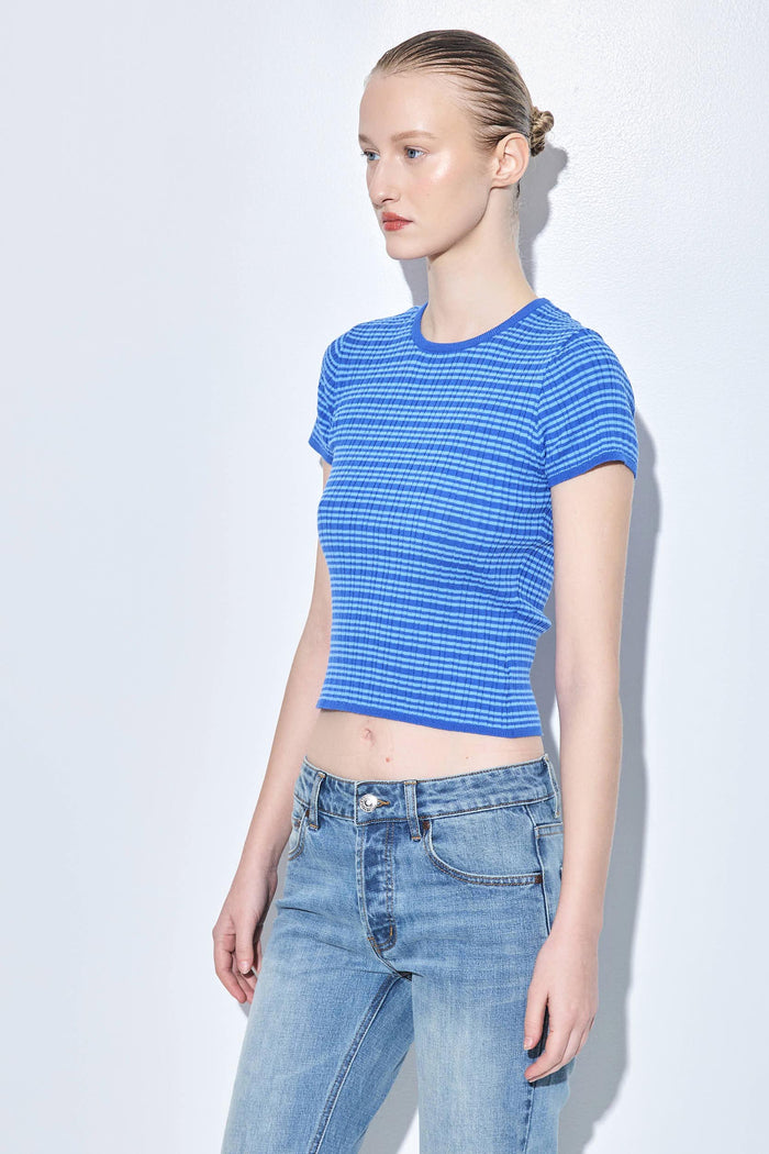 Ribbed Crew Neck Tee
