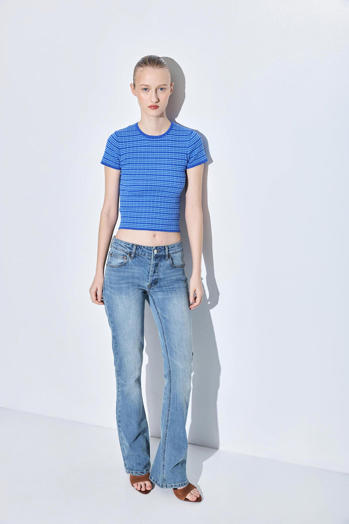 Ribbed Crew Neck Tee