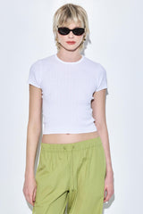 Ribbed Crew Neck Tee