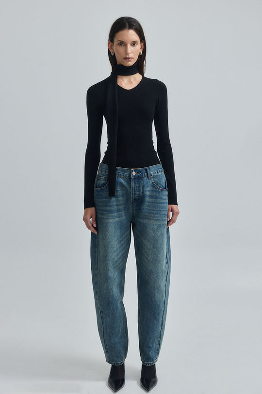No.23| Mid Rise Baggy Barrel Denim