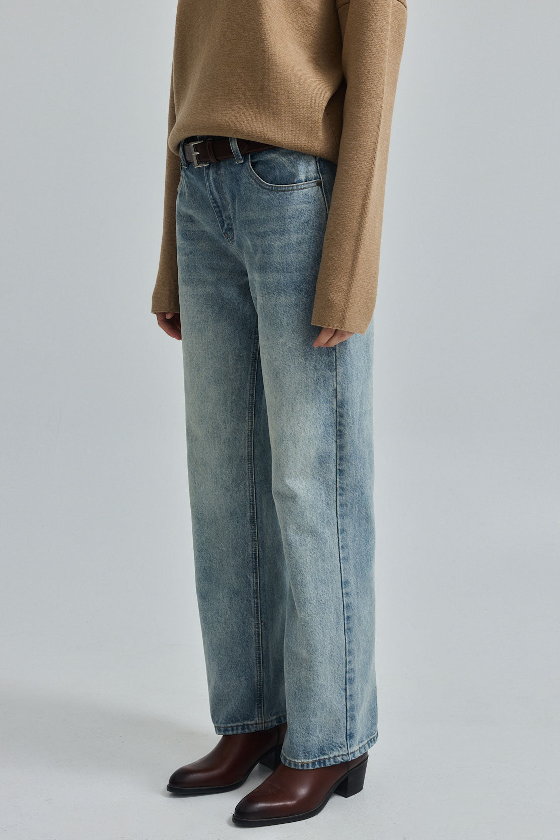 No.11| Mid Rise Full Length Baggy Denim