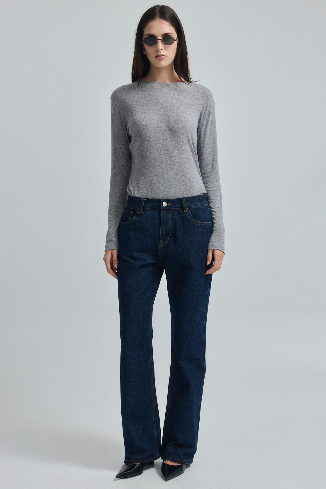 No.11| Mid Rise Full Length Baggy Denim