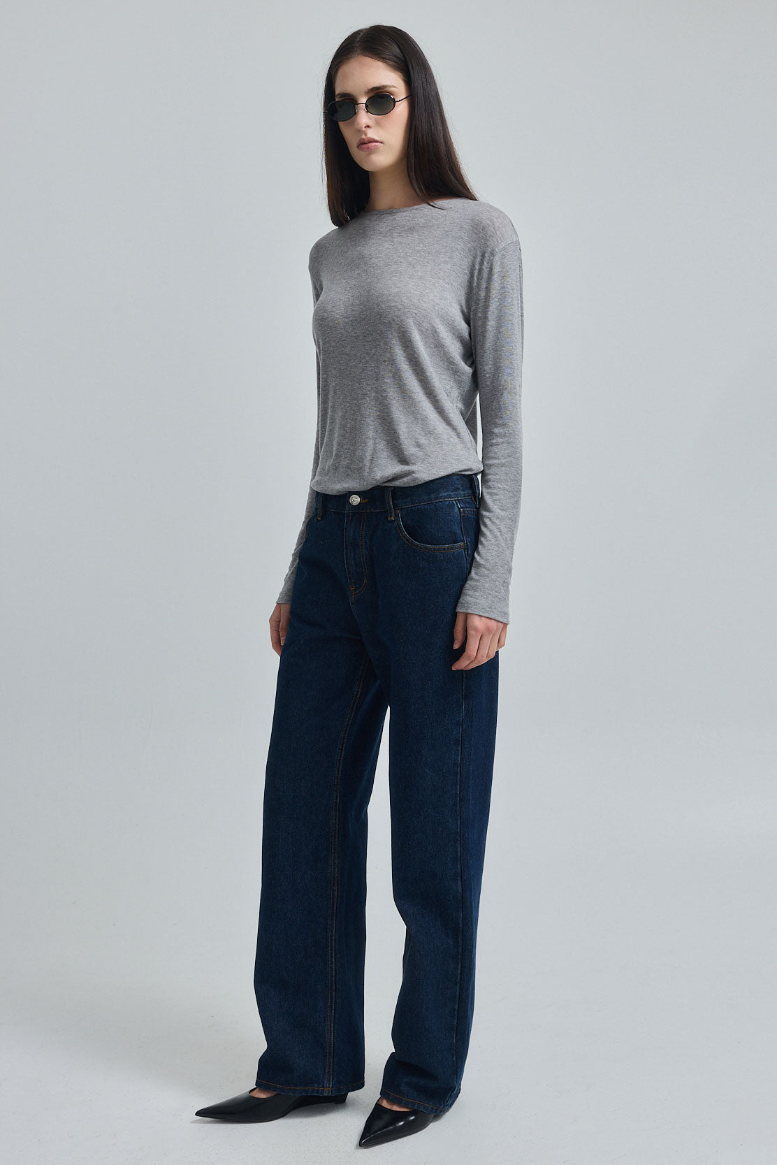No.11| Mid Rise Full Length Baggy Denim
