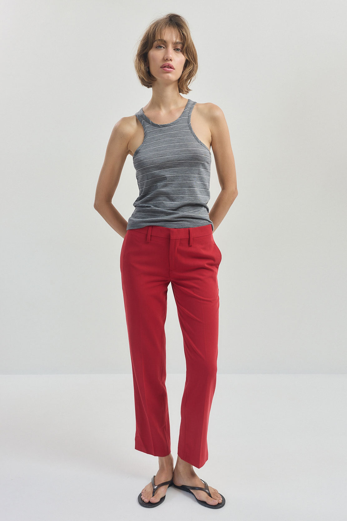 Striped Racer Tank Top