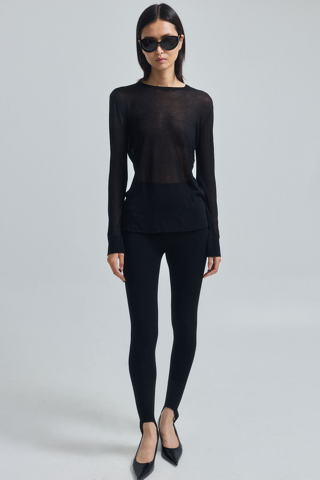 Semi Sheer Long Sleeve