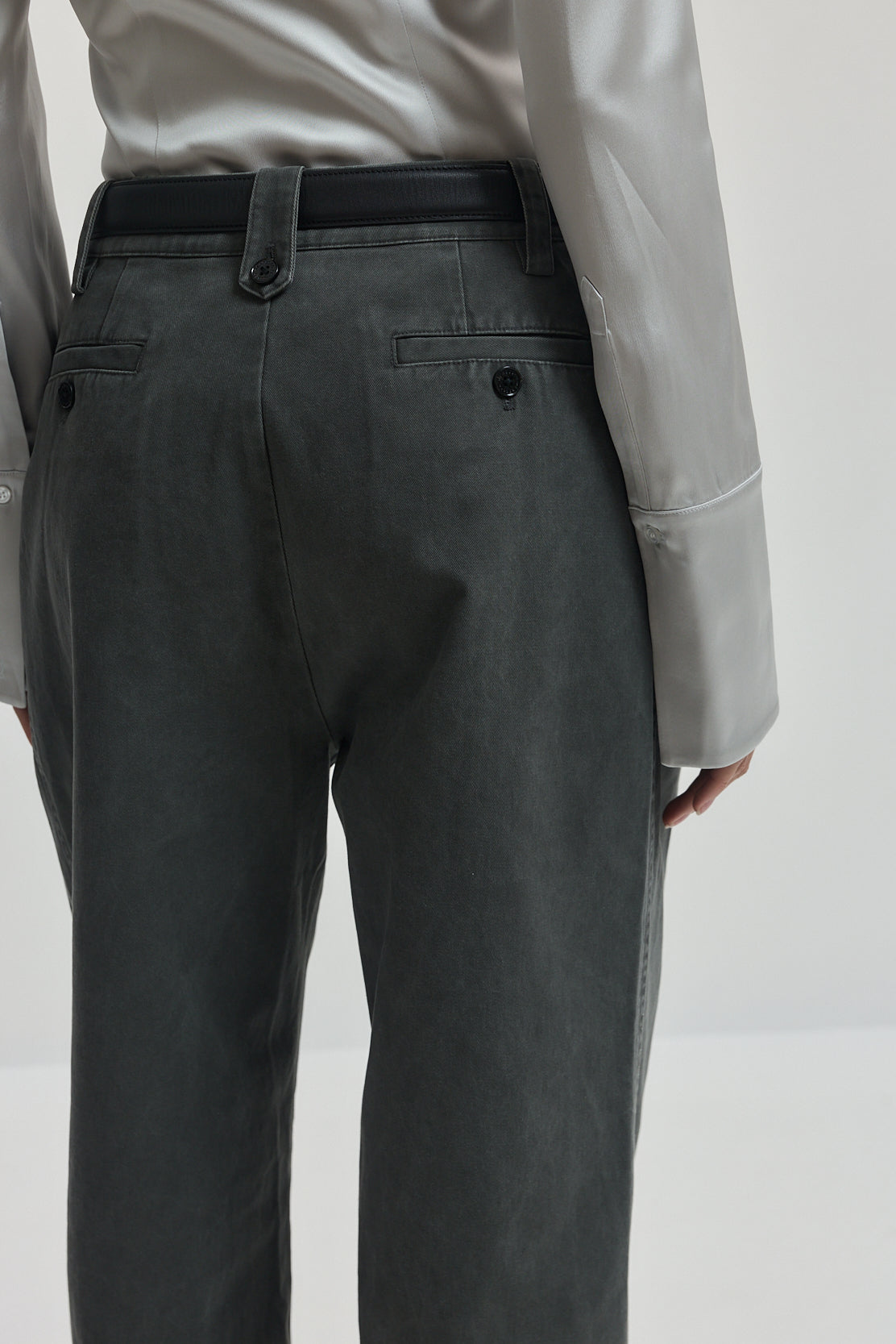 Cotton Pleated Pants