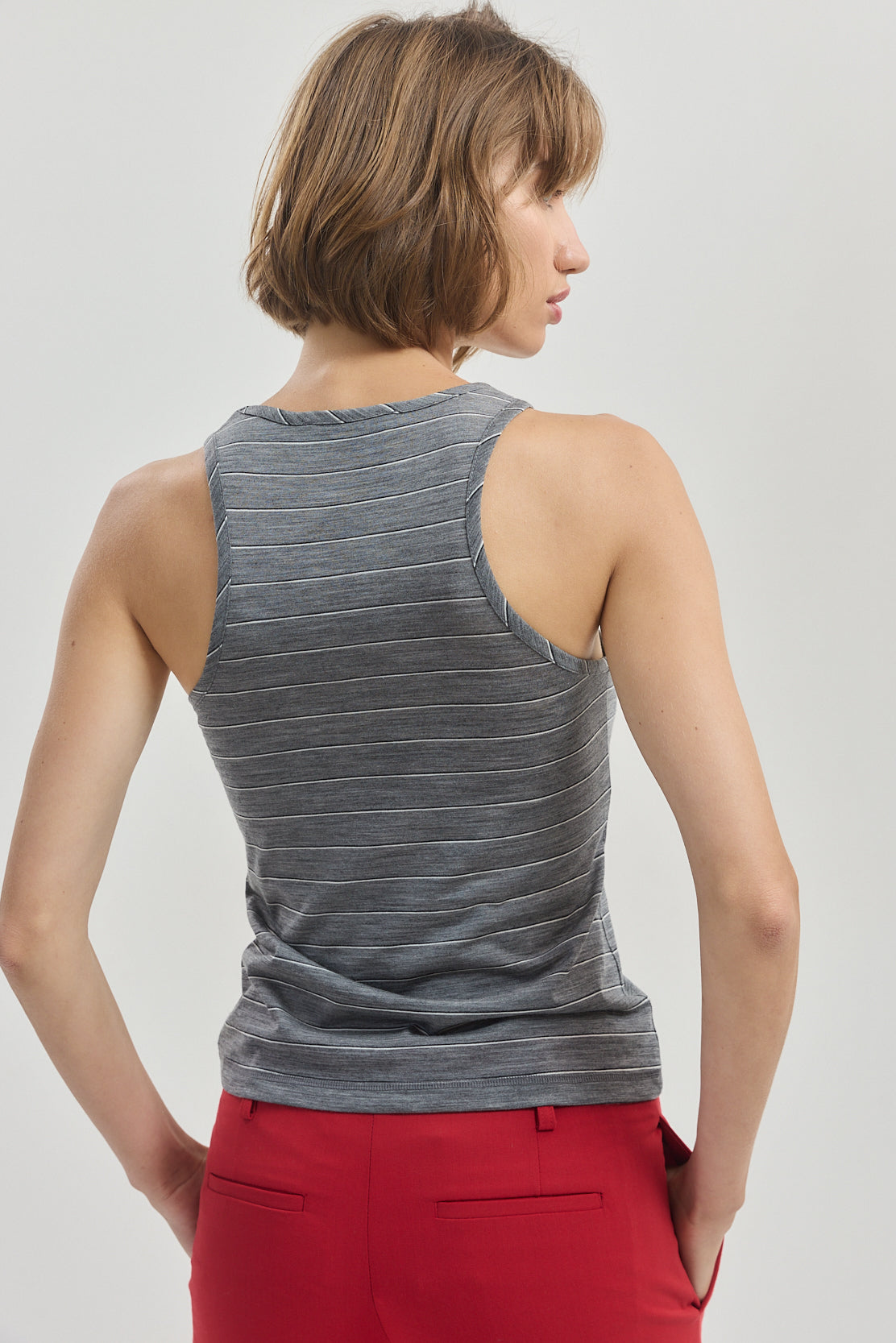 Striped Racer Tank Top