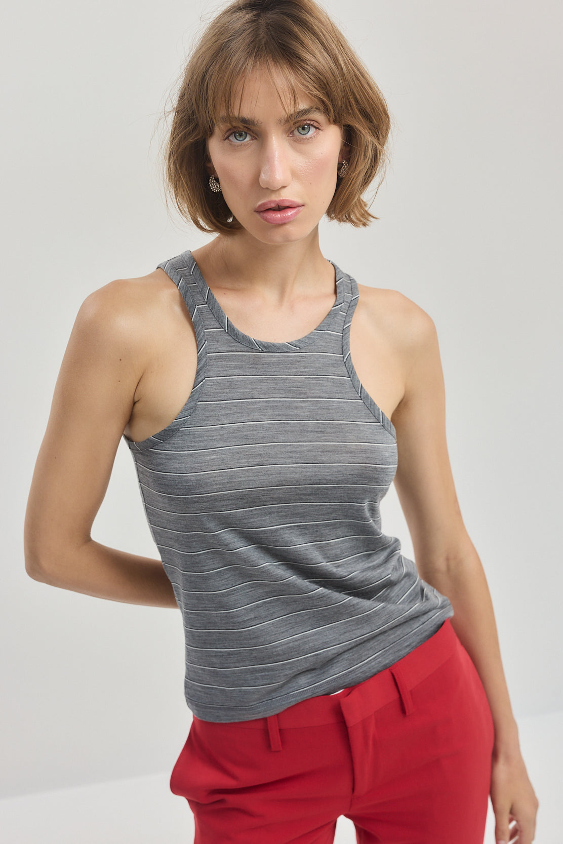 Striped Racer Tank Top