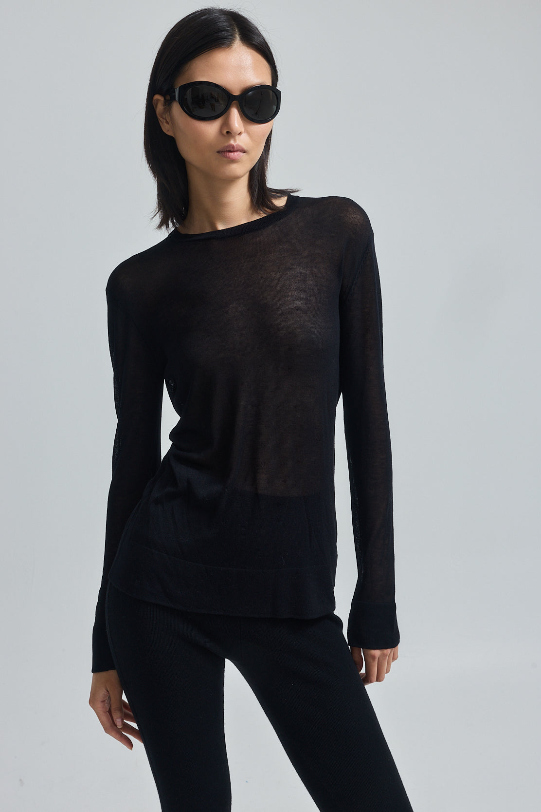 Semi Sheer Long Sleeve
