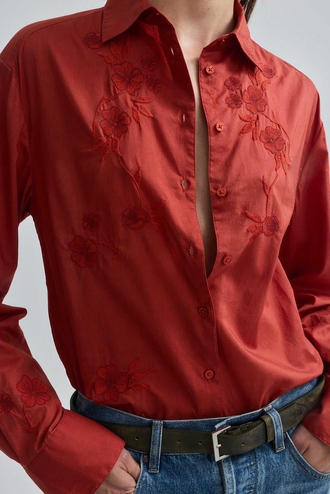 Embroidered Button Down