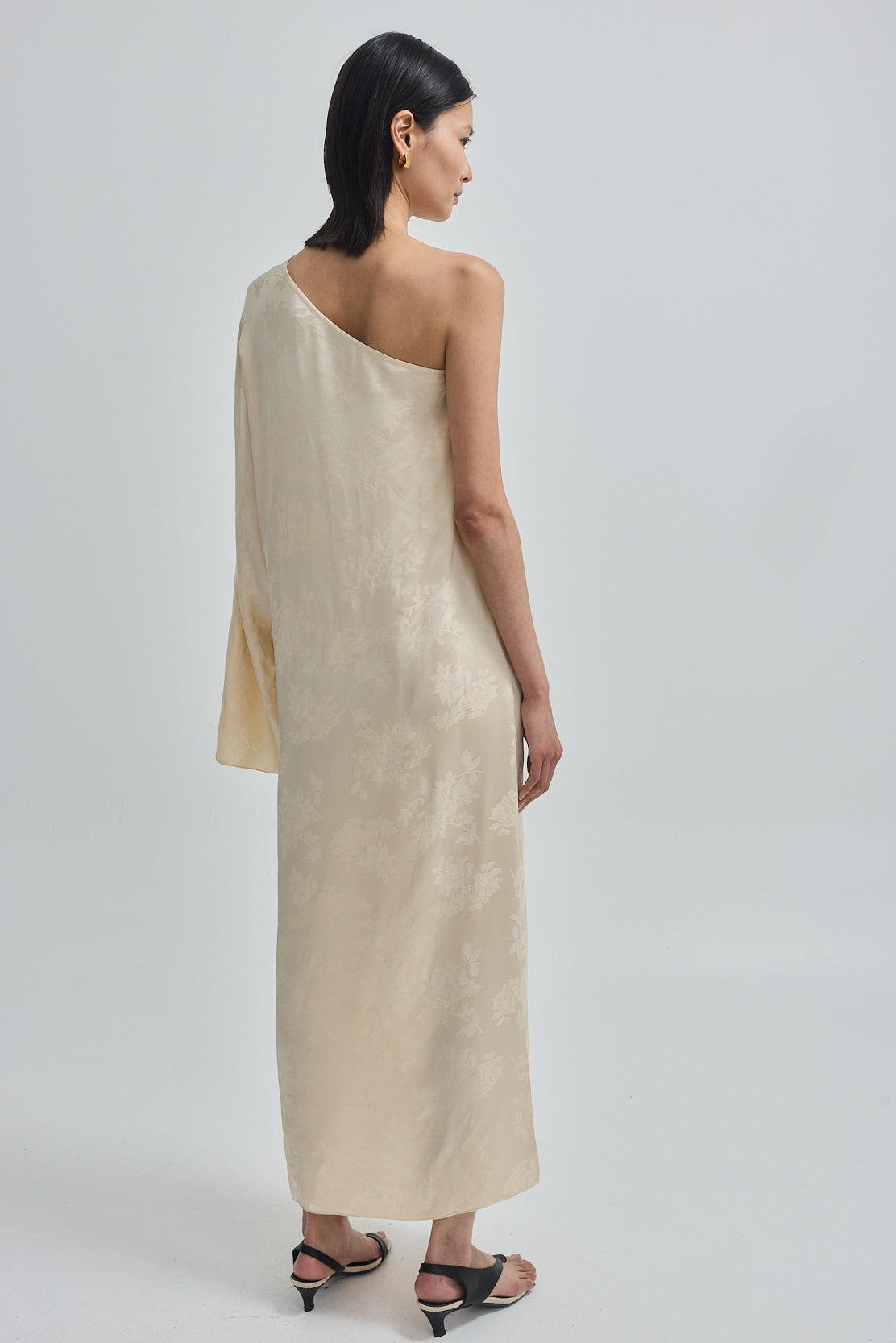 One Shoulder Jacquard Dress