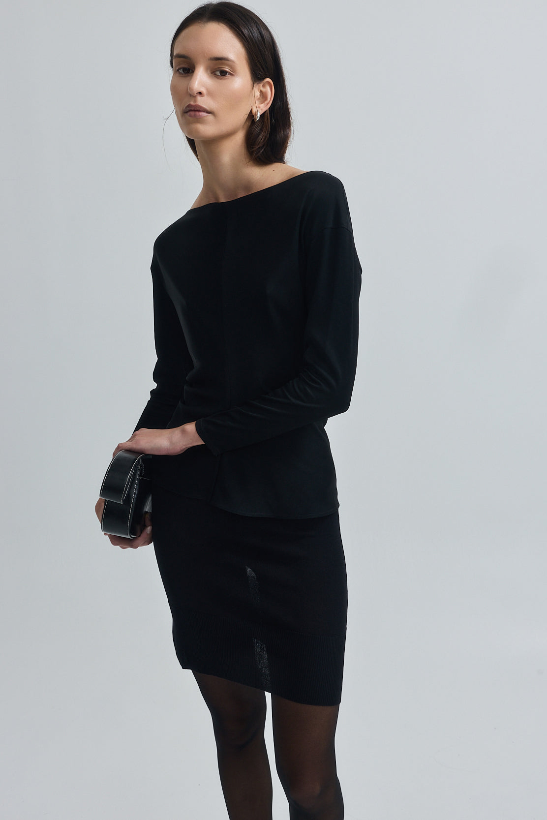 Fitted Boatneck Long Sleeve