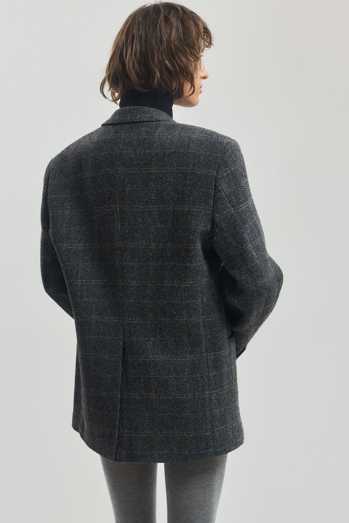 Tailored Wool Plaid Jacket