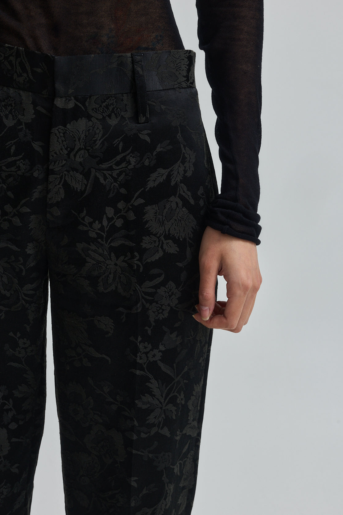 Slim Jacquard Pants
