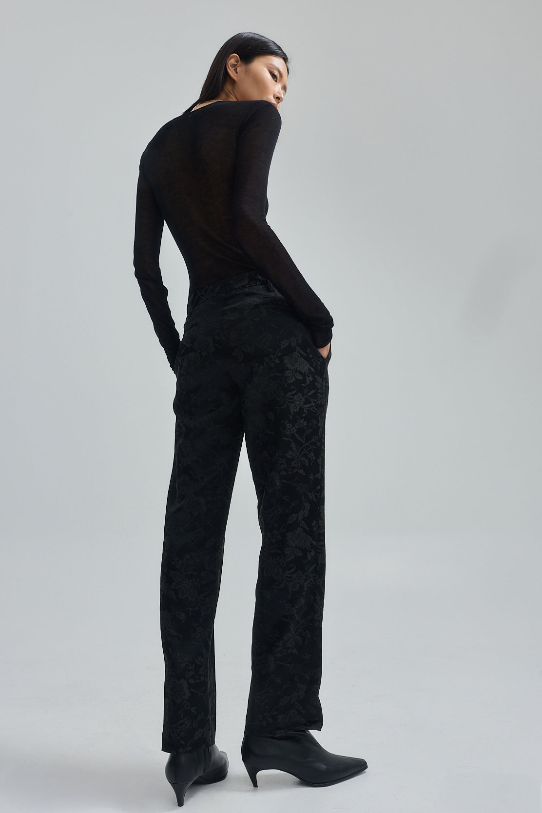 Slim Jacquard Pants
