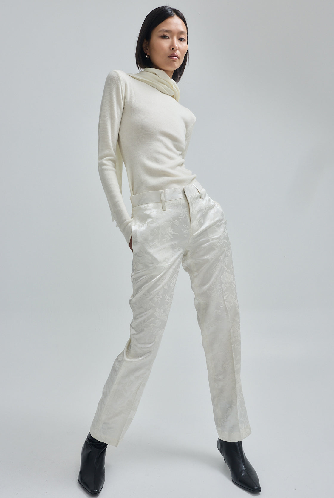 Slim Jacquard Pants