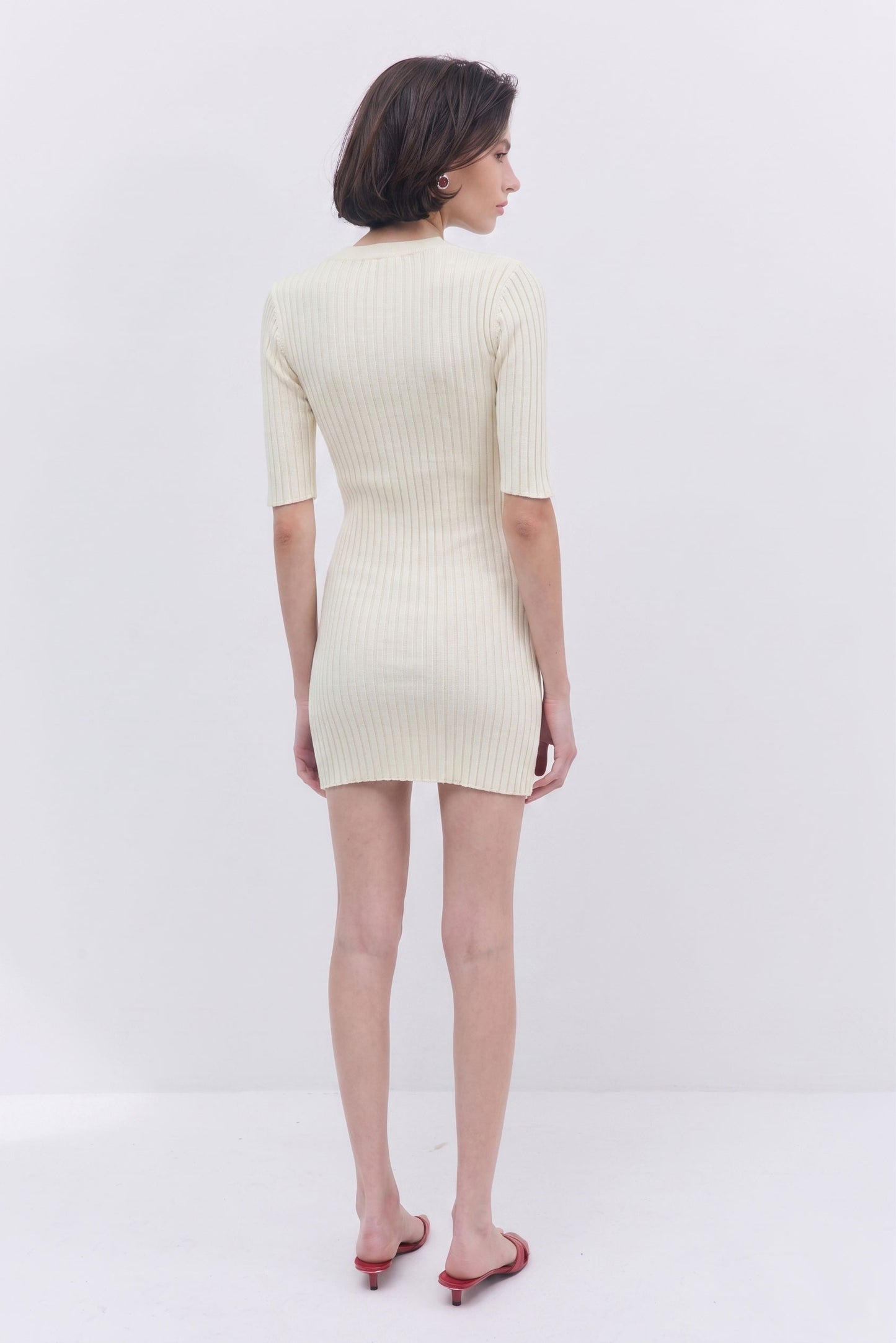 Ribbed Mini Dress - Dé Rococo