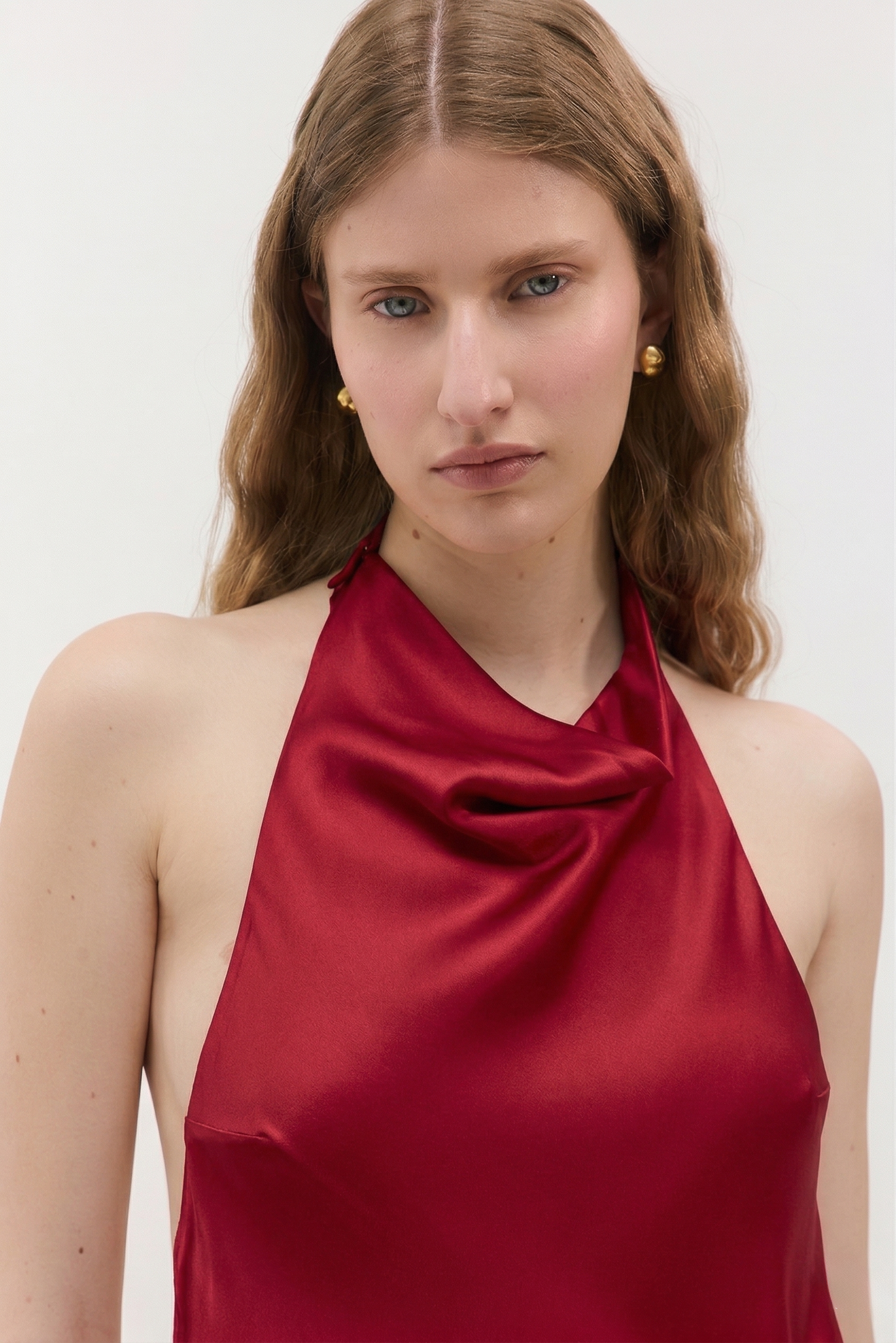 Satin Drape Maxi Dress - Dé Rococo