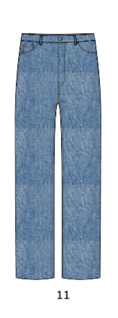 No.11| Mid Rise Full Length Baggy Denim