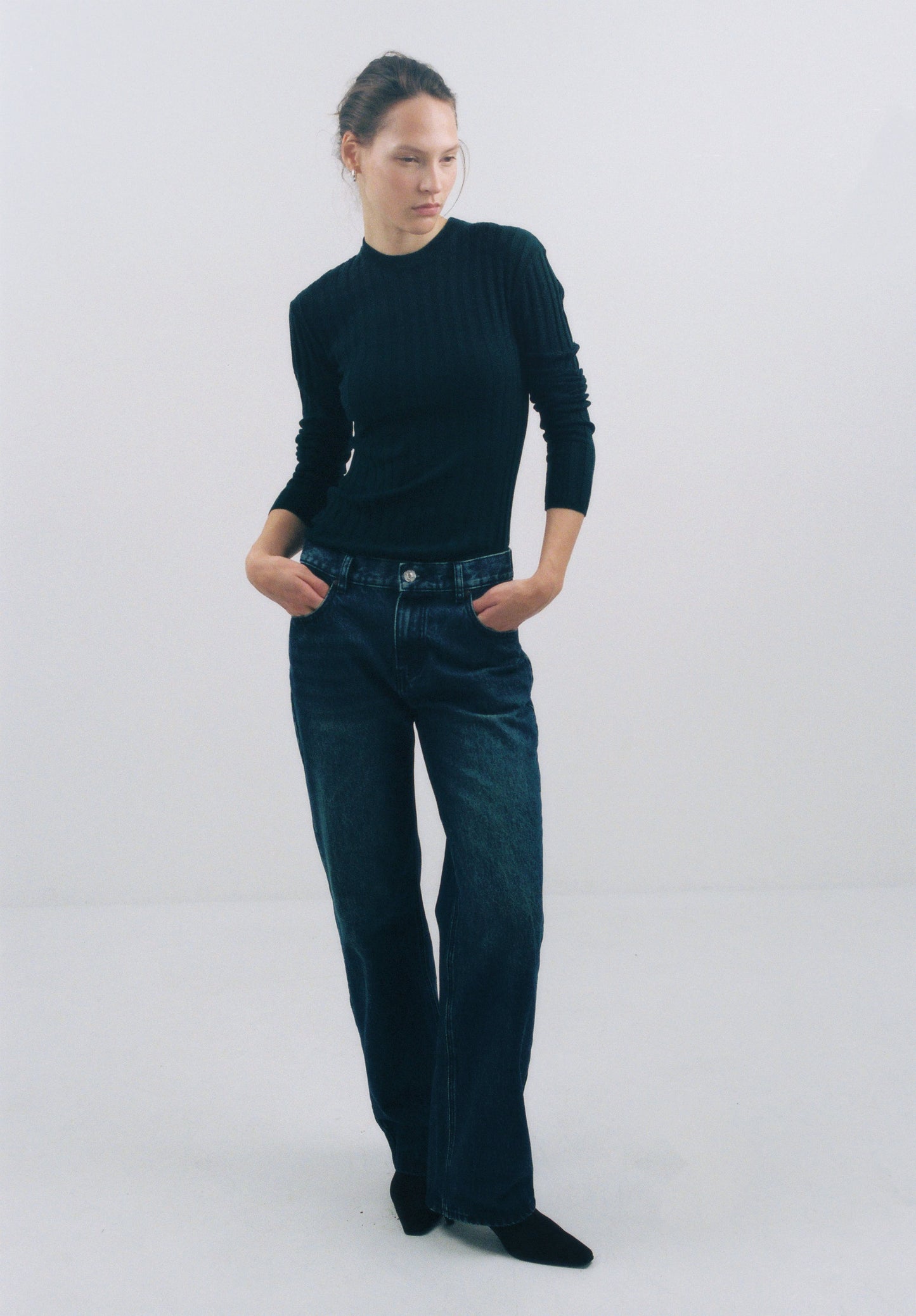 Soft Ribbed Crew Neck