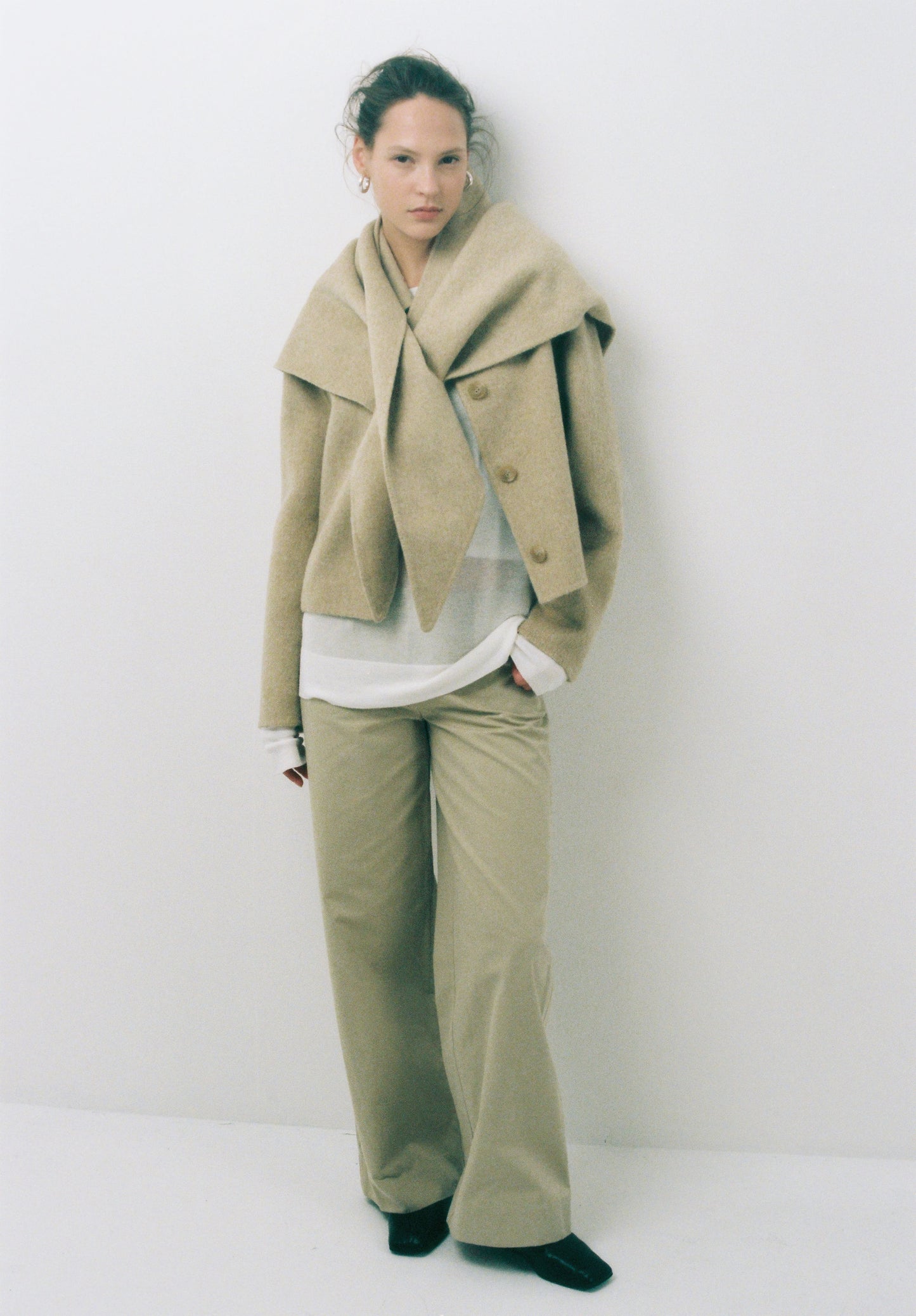 Double Wool Triangle Scarf