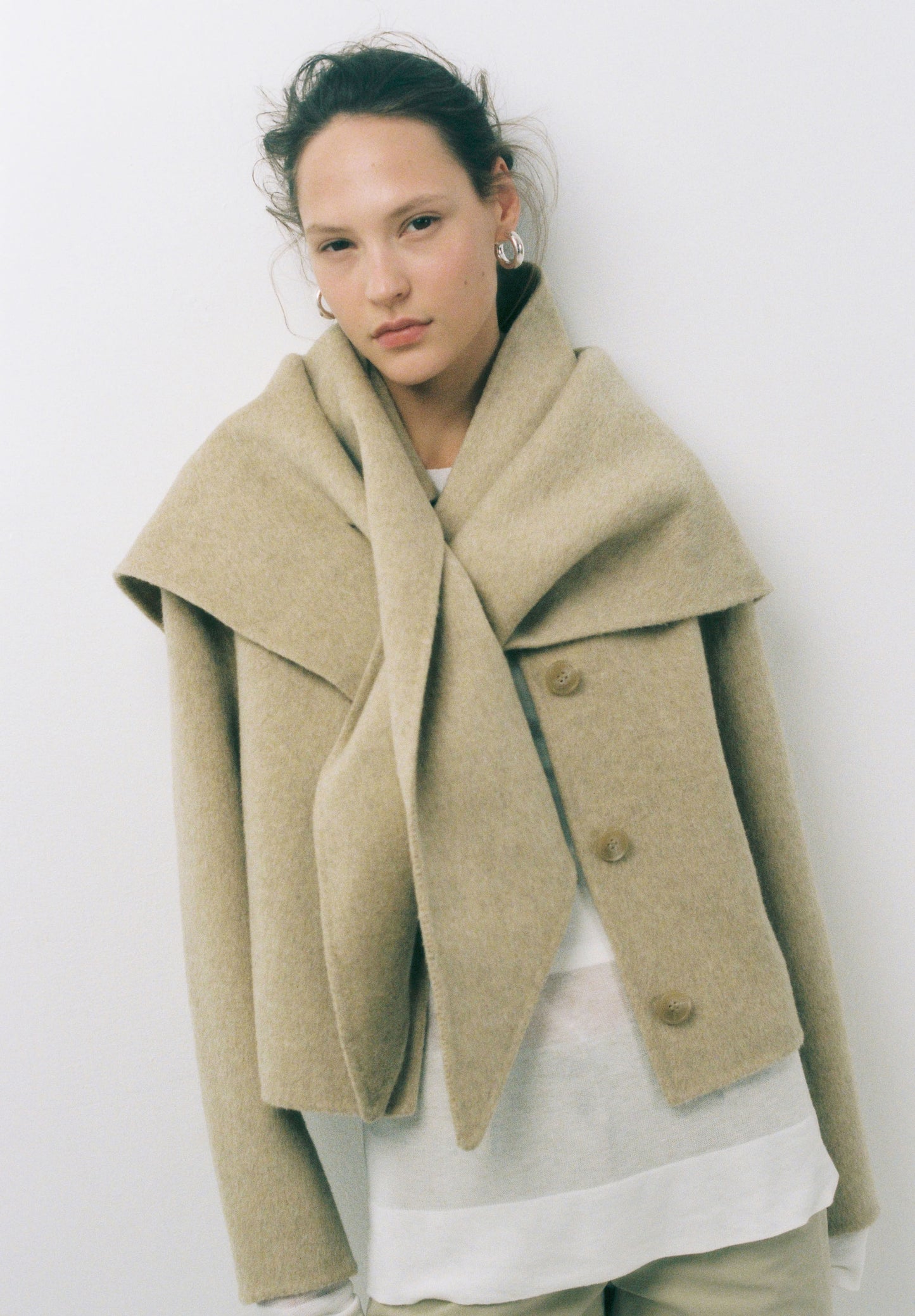 Double Wool Triangle Scarf