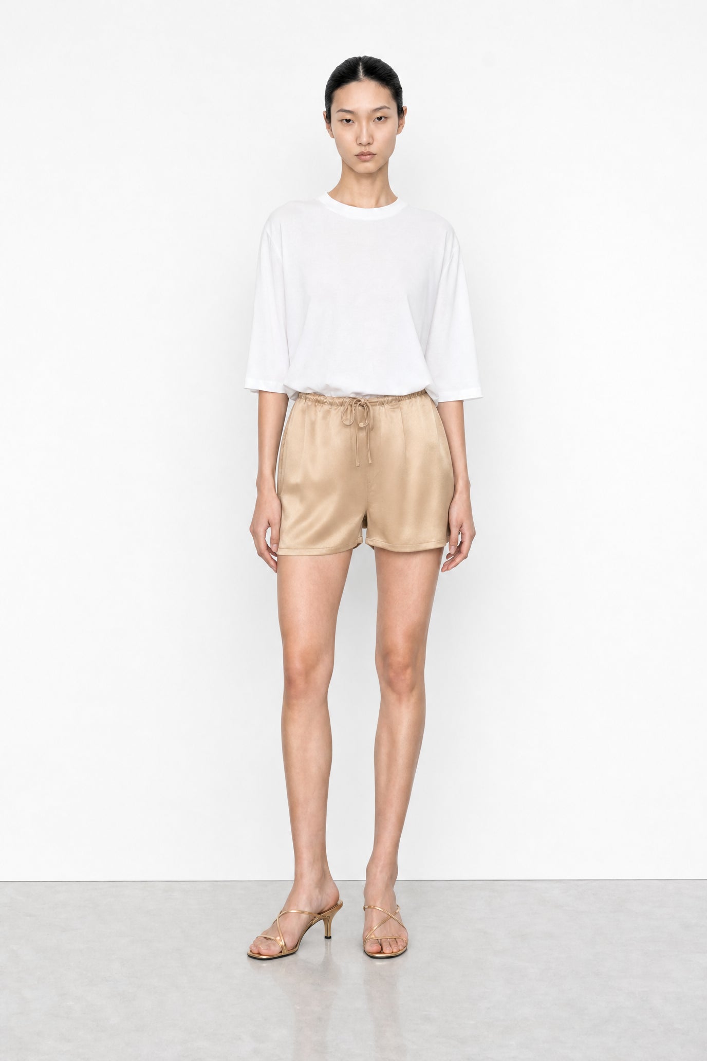 Satin Drawstring Shorts