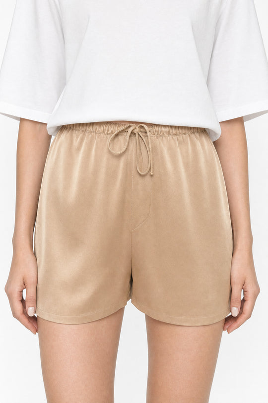 Satin Drawstring Shorts