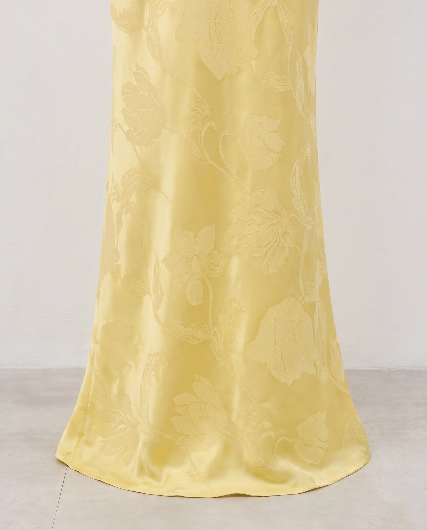 Satin Draped Back Maxi Dress