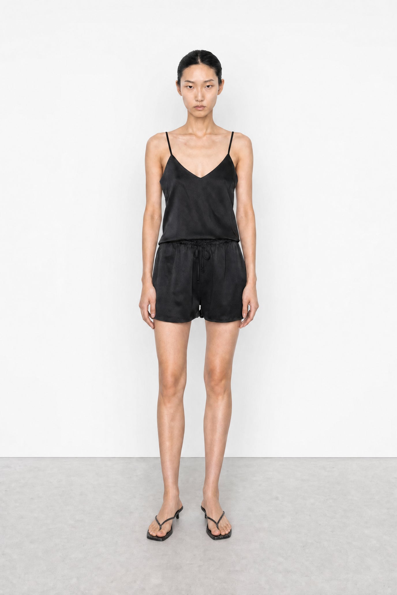 Satin Drawstring Shorts