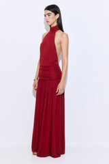 Draped Jersey Maxi Dress