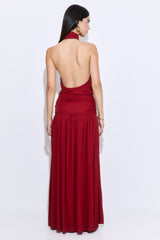 Draped Jersey Maxi Dress