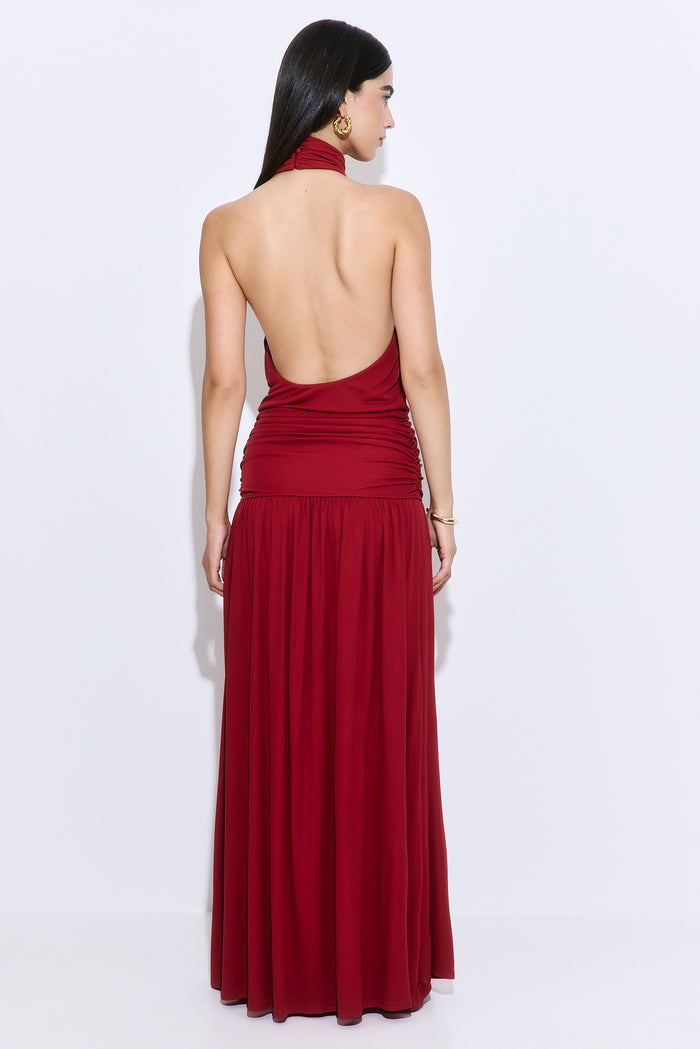 Draped Jersey Maxi Dress