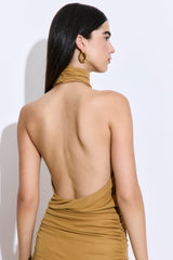 Draped Jersey Maxi Dress