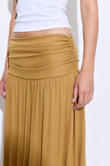 Draped Jersey Maxi Skirt