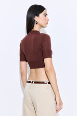 Semi Sheer Cropped Knit