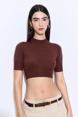 Semi Sheer Cropped Knit